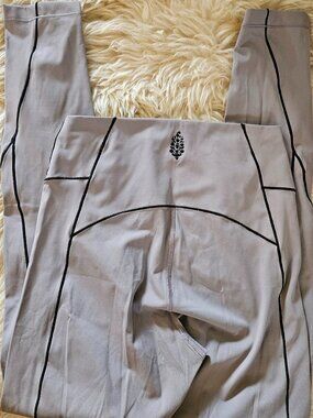 Free People piped gray and black leggings Size S